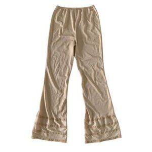 Gossard Artemis Womens Lounge Pants Medium Tan Vintage 70s Boho Y2K